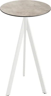 Produktbild von Infinity Tripod Stehtisch Weiß frame + Moonstone HPL Ø70 cm
