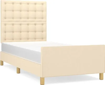 Obrázek produktu pro vidaXL Rám postele bez matrace krémový 100x200 cm látka