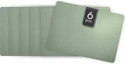 Produktbild von Tisch-Sets - 46 x 33 cm - Mintgrün - Kunstleder - 6er Set