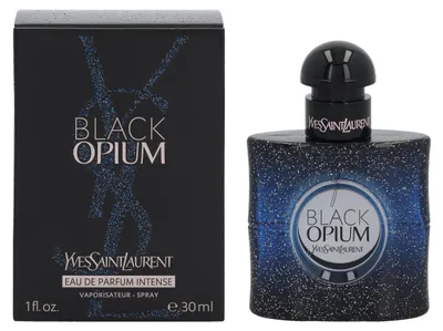 Produktbild von Yves Saint Laurent Black Opium Intense, Frauen, 30 ml, Nicht nachfüllbare Flasche, Absinth, Anis, Boysenbeere, Wermut, Jasmin, Orangenblüte, Kaffee, Lakritze, Sandelholz, Vanille