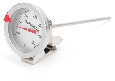 Frittierthermometer 15 cm, Edelstahl, 50-300 °C, 5 cm Zifferblatt
