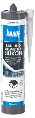 Produktbild von Knauf Silikon, Abdichten von Fugen, 300 ml, transparent, für Innen- und Außenbereich