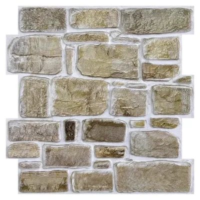 Produktbild von 10 selbstklebende 3D-Wandpaneele in Steinoptik, 30 x 30 cm, 3D-Tapete, wasserfeste PVC-Wandpaneele für Wohnzimmer, Schlafzimmer, Küche, Inneneinrichtung