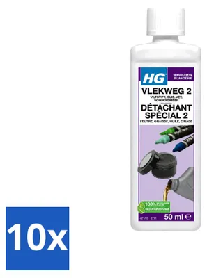 Produktbild von 10 x HG Vlekweg 2 Fleckentferner für Textilien - 50 ml - Vorteilspackung - 10 Stücke