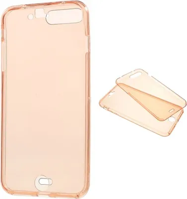 Produktbild von Crystal Case Hülle für Apple iPhone 7 Plus Pink Rahmen Full Body