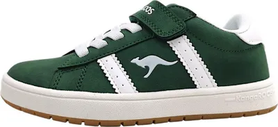 Image de KangaRoos K-CA Miles EV : Baskets pour enfants, fermeture à velcro, couleur verte, modèle de loisirs