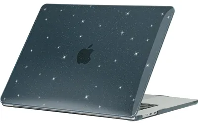 Produktbild von Mobigear Sparkle Schutzhülle für MacBook Air 15 Zoll (2023-2026), Hartschalenhülle, MacBook Case - Schwarz - Modell A2941 / A3114 / A3241 / A3448