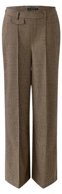 Produktbild von Oui Damenhose in Braun-Schwarz, Größe 44, mit einer Beinlänge von 82 cm