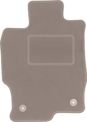 Produktbild von Fahrerfußmatte Velours beige passend für Mazda 6 II GH (2007-2012, Limousine, Kombi, Liftback, Fließheck) – mit Befestigungen – passgenau