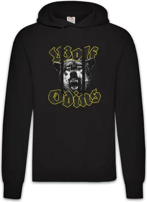 Produktbild von Urban Backwoods Wolf Odins, Herren Hoodie, Farbe: Schwarz, Größe: L