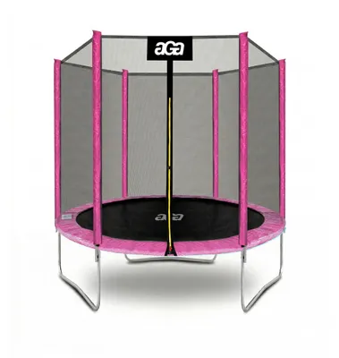 Produktbild von Aga SPORT TOP Trampolin, 180 cm 6 ft Rosa, Kindertrampolin, Gartentrampolin mit Sicherheitsnetz  + Schutznetz