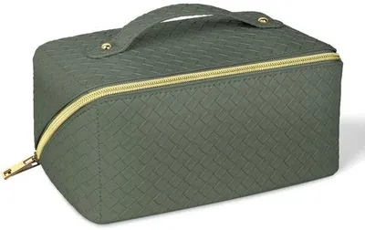 Image de Trousses de voyage pour cosmétiques, trousses de maquillage portables en cuirPolyuréthanede grande capacité, imperméables, trousses de maquillage portables, trousses de toilette, organiseurs pour articles de toilette