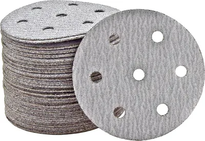 Produktbild von MioTools Shark Klett-Schleifscheiben, 90 mm, 7-Loch, f. Exzenterschleifer, Normalkorund (50 Stk.) K240