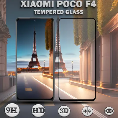 Produktbild von 1-Pack Xiaomi POCO F4 Displayschutzfolie - Gehärtetes Glas 9H - Super Qualität 3D