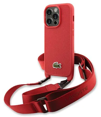 Zdjęcie produktu dla Etui Lacoste Iconic Petit Pique do iPhone 14 Pro czerwony