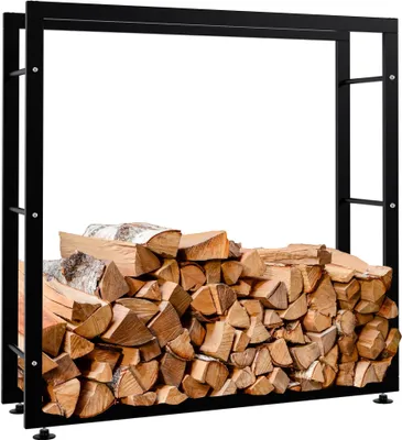 Produktbild von CLP Kaminholzständer Keri V2 schwarz 25x100x100 cm
