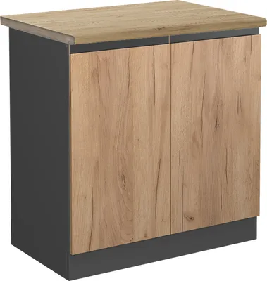 Immagine prodotto di Mobile lavello cucina Vicco R-Line Rovere dorato 80 cm J-Shape, PL Rovere, Model 45798