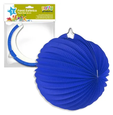 Produktbild von PARTY - Papierlaterne, rund, 25 cm, blau (68595)