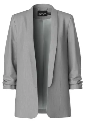 Immagine prodotto di PIECES, blazer da donna modello Noos a tre quarti, colore grigio melange chiaro, taglia XS
