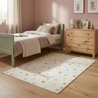 Produktbild von Volero - Waschbarer Kinderteppich - Evi Confetti Bunt - 80x150 cm - Kinderzimmer, Babyzimmer - Klassik