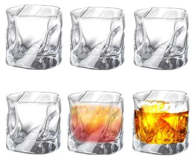Obrázok produktu pre Sada 6 sklenených pohárov na whisky, objem 200 ml