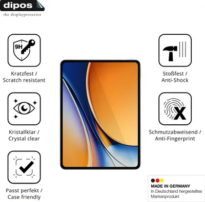Image de 2x Protection ecrán pour Realme Pad 3 11.6 Zoll Verre souple Film Protecteur 9H dipos
