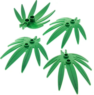 Immagine prodotto di 4x Lego pianta foglie 6x5 verde spada foglia Y clip foglia 4113210 4541850 30239
