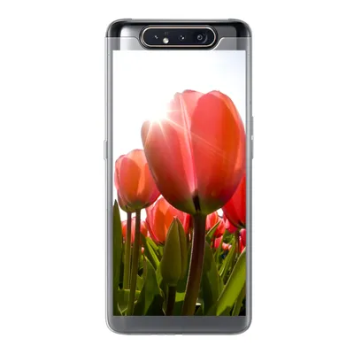 Produktbild von MuchoWow® Handyhülle Schutzhülle Hülle für Samsung Galaxy A80 Blumen - Tulpen - Sonne Silikon Softcase Handy Hülle - Schutzdeckel