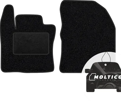 Produktbild von moto-MOLTICO Vorne Fußmatten Auto Velours Autoteppiche Schwarz Automatten Set 2-teilig passend für Toyota Verso 2009-2018
