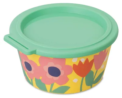 Image de Bol avec couvercle NORA M 700 ml, motif floral, KOZIOL