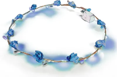 Produktbild von LED Blumenkranz  Haarschmuck   Kranz Haarband Damen  Kopfschmuck für Hochzeit, blau