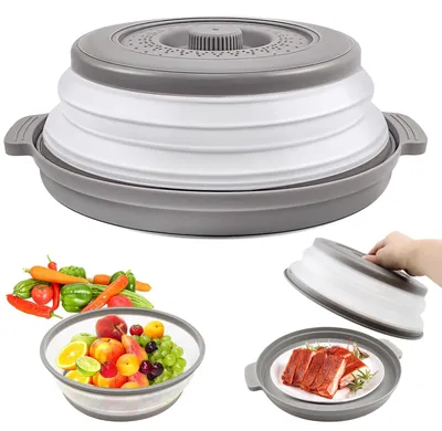 Obrázek produktu pro Skládací kryt na mikrovlnnou troubu, šedý