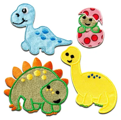 Produktbild von Set Dino - Aufnäher, Bügelbild, Aufbügler, Applikationen, Patches, Flicken, Zum Aufbügeln, Größe: Verschiedene Größen