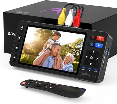 Produktbild von VD20P VHS-zu-Digital-Konverter mit 5-Zoll-HD-Bildschirm, Videoaufnahme-Recorder, Konvertierung in MP4, kompatibel mit VHS, VCR, DVR, DVD, Hi8, Mini DV, Camcordern (Kassetten)