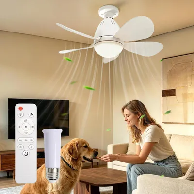 Deckenventilator mit LED-Licht, 15W, 850lm, 3 Stufen, dimmbar, Fernbedienung