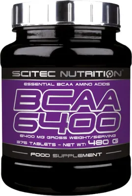 Obrázek produktu pro Scitec Nutrition BCAA 6400 375 tablet / BCAA aminokyseliny / Tabletové BCAA v poměru 2:1:1