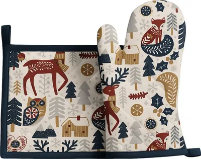Image de Gant et manique de cuisine Animaux d'hiver