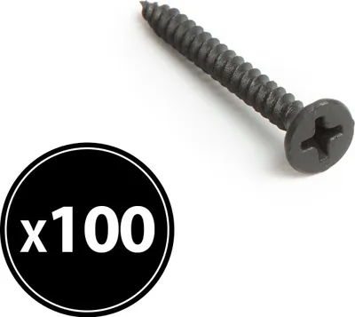 Obrázek produktu pro Šrouby do sádrokartonu 3,5x35 mm - jemný závit pro kovové svorníky - 100 kusů - Černé šrouby do sádrokartonu 1 kus [04801]