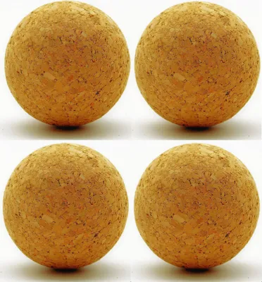 Produktbild von 4 x Kork Kugel 5 cm - Weinkorken Kugelstopfen Holzkorken Korkbälle Korkstopfen