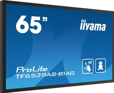 Produktbild von iiyama TF6539AS-B1AG, Kiosk-Design, 163,8 cm (64.5"), LED, 3840 x 2160 Pixel, 24/7