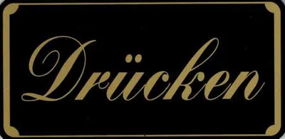 Produktbild von Hinweisschild - DRÜCKEN - Gr. 15,5 x 7,5 cm - 308085