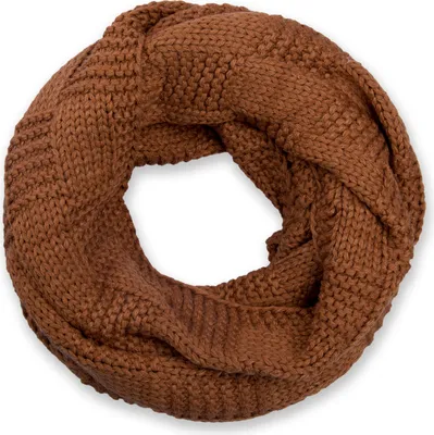 Produktbild von styleBREAKER Uni Strick Loop Schal mit Patentmuster, Uni Feinstrick Schlauchschal, Winter Strickschal 01018152