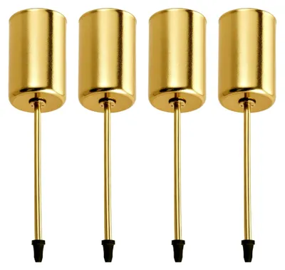 Produktbild von 4er Set Kerzenhalter für Adventskranz, Metall Kerzenstecker in Gold