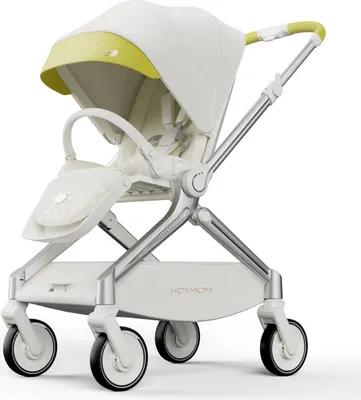 Produktbild von Hot Mom verstellbare Rückenlehne, große stoßdämpfende Räder, Magnesiumrahmen, Fahrtrichtung in Sekunden wechselbar, queen of liberty stroller Beige