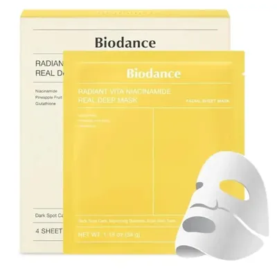 Obrázok produktu pre Maska Biodance Real Deep Radiance s vitamínom niacinamidom (viacbalenie)