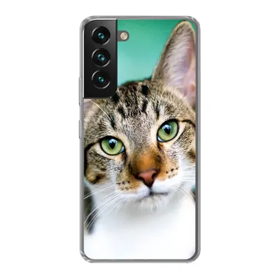 Produktbild von MuchoWow® Handyhülle Schutzhülle Hülle für Samsung Galaxy S22 Katze - Porträt - Augen Silikon Softcase Handy Hülle - Mobiltelefonhülle