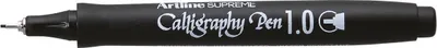 Produktbild von Artline Supreme Calligraphy Pen 1.0, Schwarz, Schwarz, Rund, Tinte auf Wasserbasis, Meißel, 1 mm