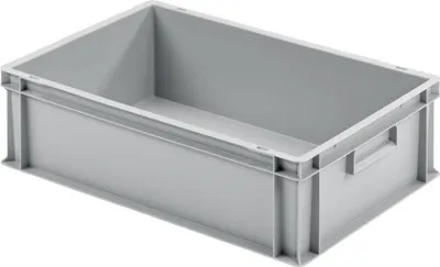Produktbild von Eurobehälter mit geschlossenem Griff | HxBxT 17,5x40x60cm | 30 Liter | Grau | Eurobox, Transportbox, Transportbehälter, Stapelbehälter