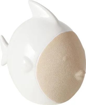 Produktbild von Boltze Dekofigur SHELBY Fisch, gefertigt aus Porzellan, in Weiß und Beige