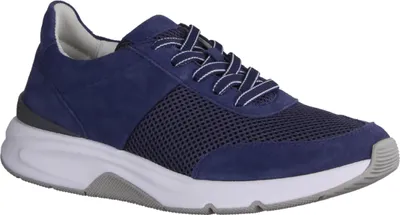 Produktbild von Gabor Comfort 66897-16 Rollingsoft Schnürer, Sneaker, Damen, Leder, Blau - Damenschuhe Bequeme Schnürschuhe, Blau, leder/textil (mesh/dreamvelour)